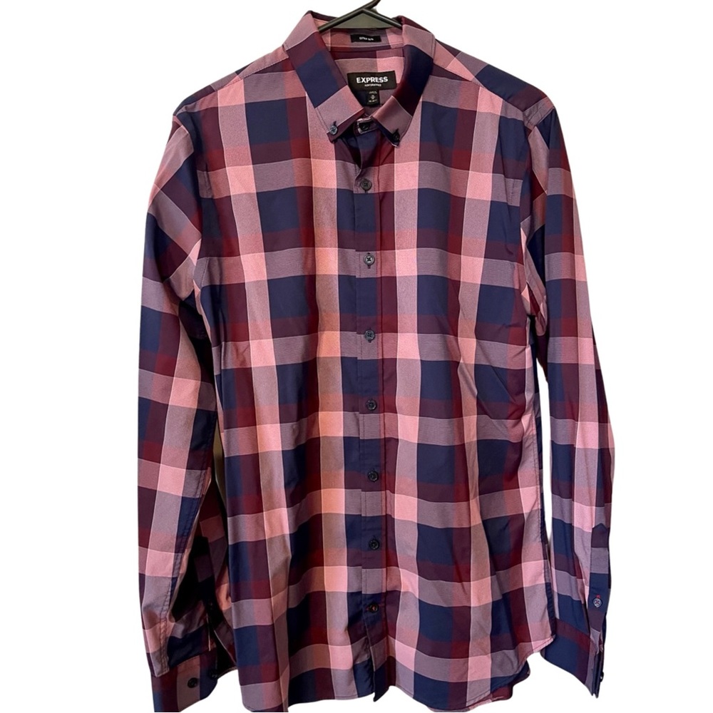 Express Extra Slim Fit Performance Material Button Down - Medium